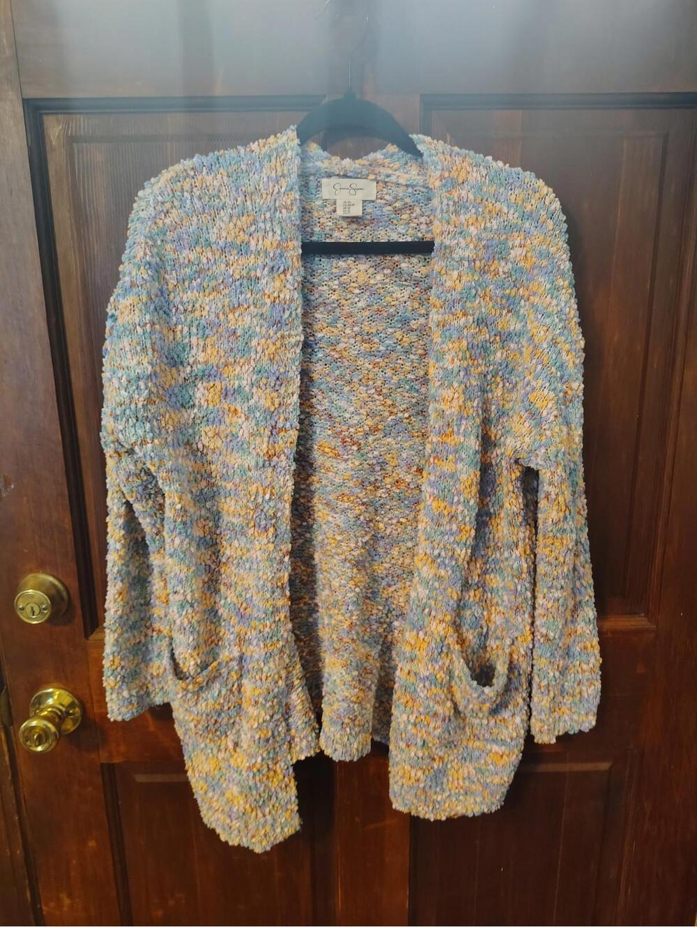 Jessica Simpson brand popcorn knit open-front cardigan sweater Size xs